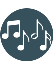Music notes icon representing early childhood and kids music lessons in Duarte, California