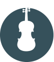 Violin icon illustrating violin lessons in Duarte, CA for children, teens, and adult students